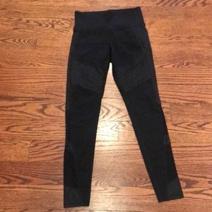 Athleta high waist Moto black leggings size xs